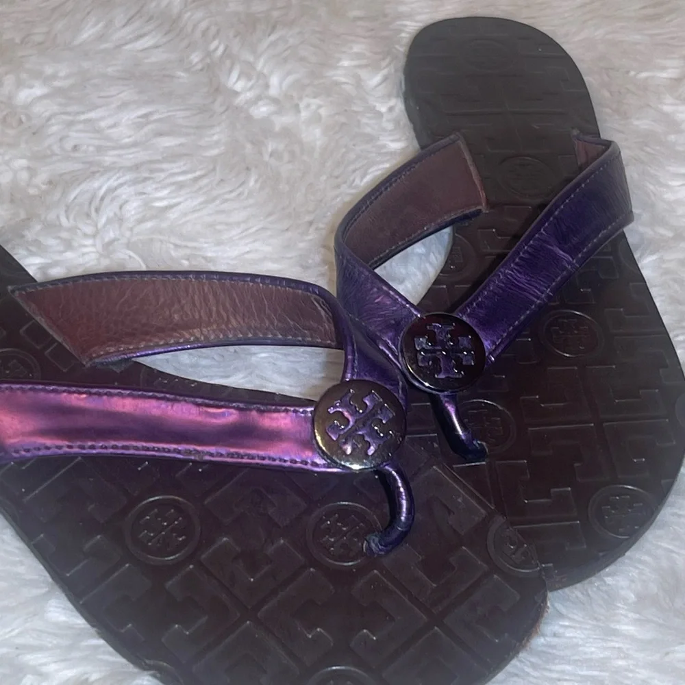 Tory Burch Dark Purple Women's flip flop sandals size 5